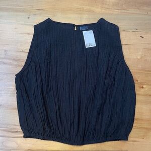 H&M // Crinkled Tank Top // Black // Size Large
